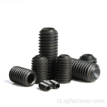 Black Oxide Coating Hexagon Socket Set Screws With Cup Point Din916